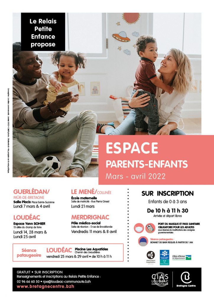 Espace parents-enfants : agenda de mars et avril 2022