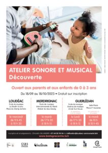 Atelier sonore et musical « découverte » 0 à 3 ans (septembre et octobre 2023)