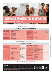Calendrier espace parents enfants : novembre et décembre 2023