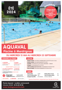 Aquaval piscine de Merdrignac : ouverte jusqu’au 25 septembre 2024