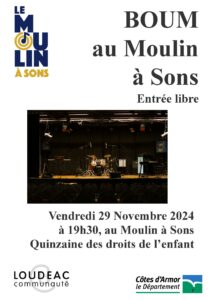 Boum du 29 novembre 2024 au Moulin à Sons à Loudéac