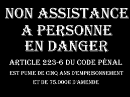 Non-assistance à une personne en danger : condamnation possible